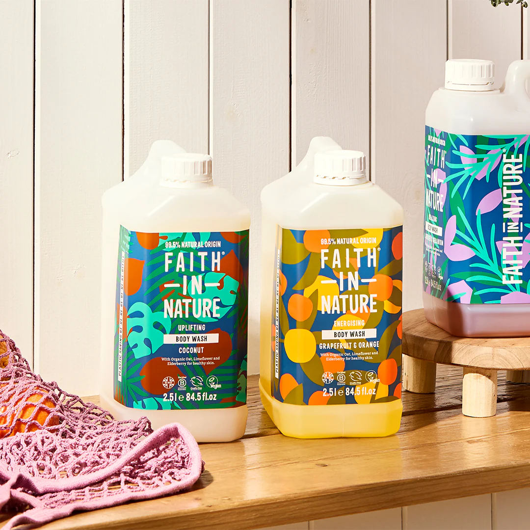 Grapefruit & Orange Body Wash 2.5L With Aluminium Refill Bottle - Image 6