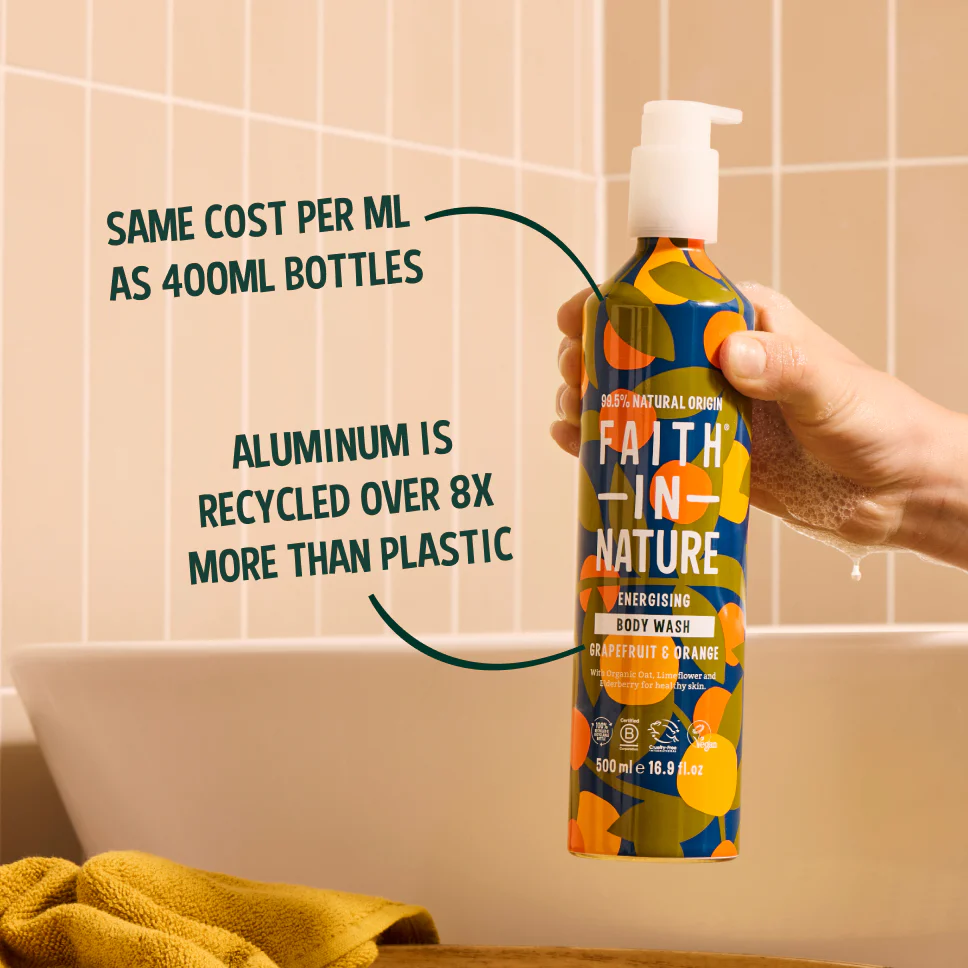 Grapefruit & Orange Body Wash - 500ml Aluminium - Image 3