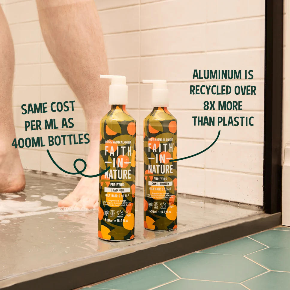 Grapefruit & Orange Shampoo and Conditioner Set - 500ml Aluminium - Image 3