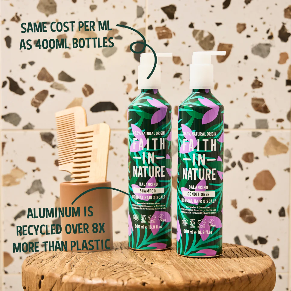 Lavender & Geranium Shampoo - 500ml Aluminium - Image 3