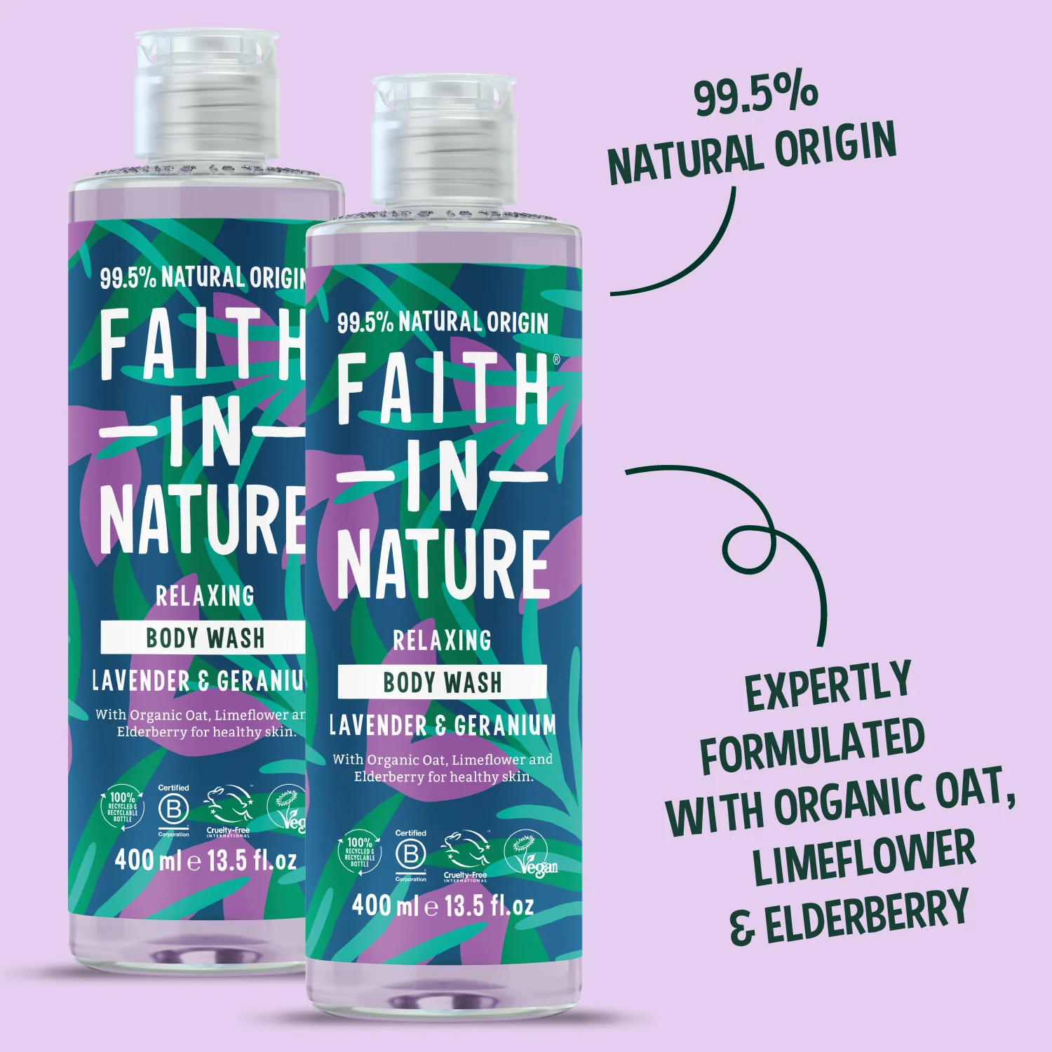 Lavender & Geranium Body Wash Duo - Image 3